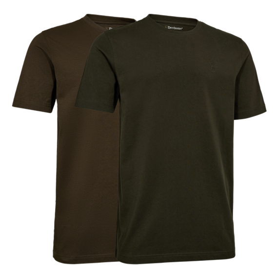 Deerhunter 2er-Pack T-Shirts, Fallen Leaf / Timber - Grösse S