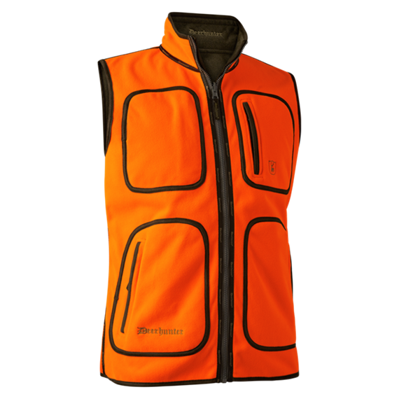 Deerhunter GAMEKEEPER Reversible Fleeweste, Safety orange - Grösse L