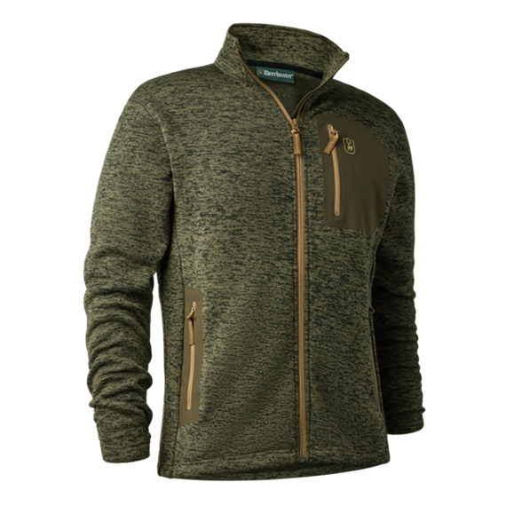 Deerhunter SAREK Strickjacke, olive night melange - Grösse L