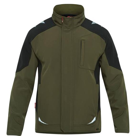 ENGEL Galaxy Softshelljacke, Waldgrün/schwarz - Grösse M