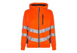 ENGEL Safety Damen Sweatcardigan, orange/grau - Grösse 3XL Übergrösse
