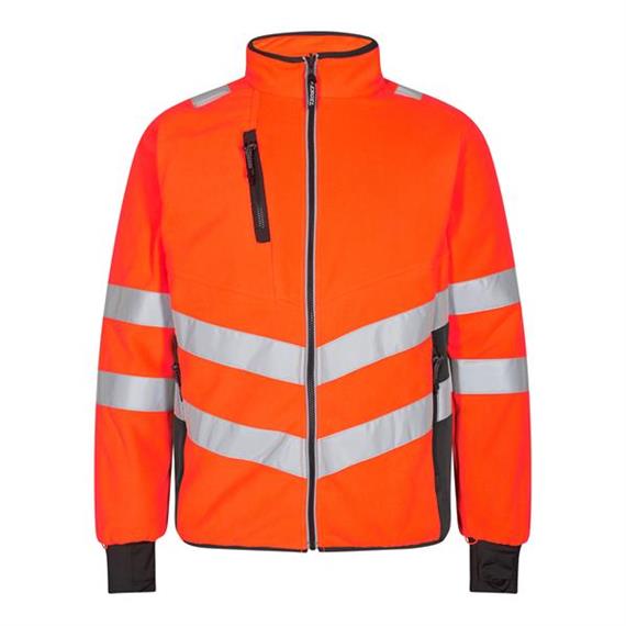 ENGEL Safety Fleecejacke, orange/grau - Grösse 5XL Übergrösse