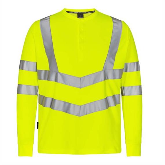ENGEL Safety Grandad Langarm-Shirt, gelb - Grösse 3XL Übergrösse