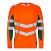 ENGEL Safety Langarm Shirt, orange/grün - Grösse 4XL Übergrösse