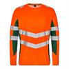 ENGEL Safety Langarm Shirt, orange/grün - Grösse S