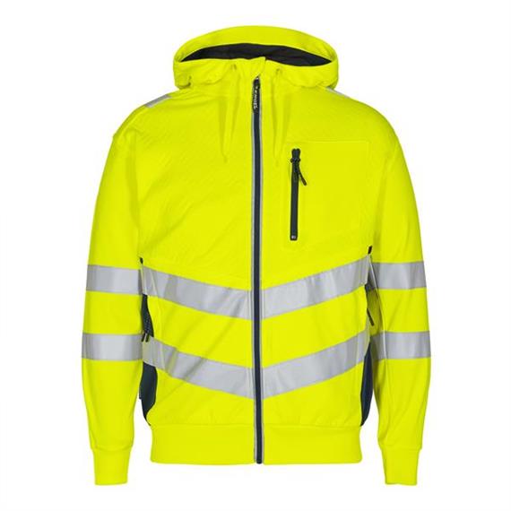 ENGEL Safety Sweatcardigan, gelb/blau - Grösse L