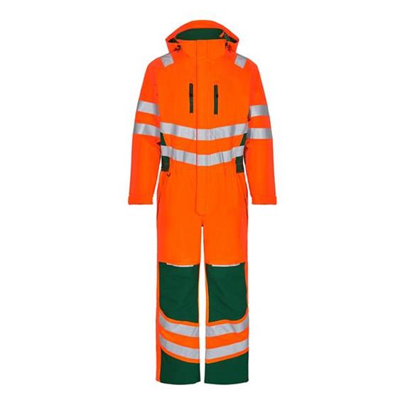 ENGEL Safety Winterkombination, orange/grün - Grösse M
