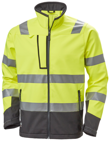 Helly Hansen ALNA 2.0 HI VIS Softshelljacke, yellow/ebony - Grösse XL