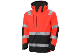 Helly Hansen ALNA 2.0 HI VIS wasserdichte Shelljacke, red/ebony - Grösse L