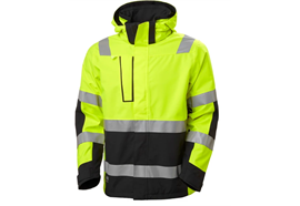 Helly Hansen ALNA 2.0 HI VIS wasserdichte Shelljacke, yellow/ebony - Grösse L