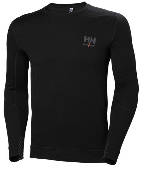 Helly Hansen Lifa Merino Crewneck Shirt, schwarz - Grösse XL