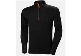 Helly Hansen Lifa Merino Langarmshirt mit halbem Reissverschluss, black - Grösse XXL