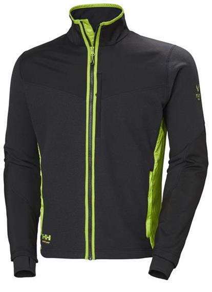 Helly Hansen MAGNI Fleecejacke, schwarz/dunkel lime - Grösse 3XL