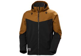 Helly Hansen OXFORD Hooded Softshell Jacke, saddle/schwarz - Grösse 4XL