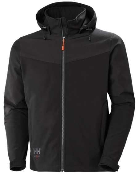 Helly Hansen OXFORD Hooded Softshell Jacke, schwarz - Grösse 4XL