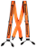 Husqvarna Hosenträger orange, mit Lederschlaufen, extra breit