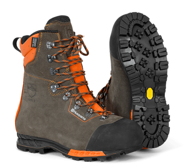 Husqvarna Schutzstiefel FUNCTIONAL, grau/orange, Schnittschutzklasse 2 - Grösse 38