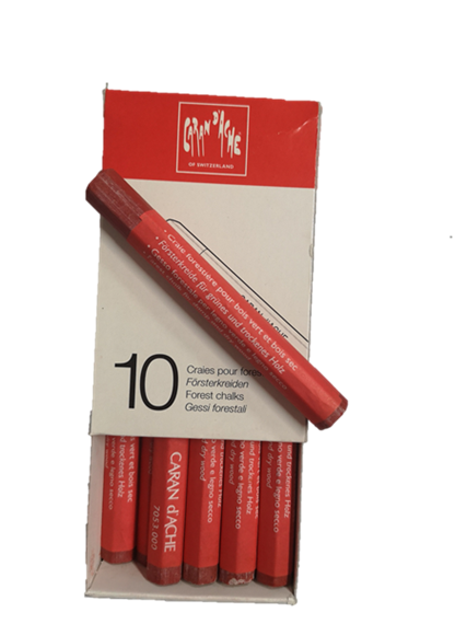 Kreide Caran d'Ache 9 mm orange Schachtel à 10 Stk.