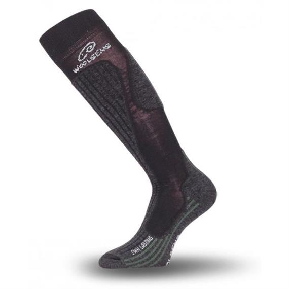 Lasting Socken Ski Merino Wool, schwarz, 2-lagig - Grösse M/38-41