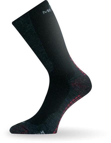 Lasting Socken Trekking Merino, schwarz, 3-lagig - Grösse L/42-45