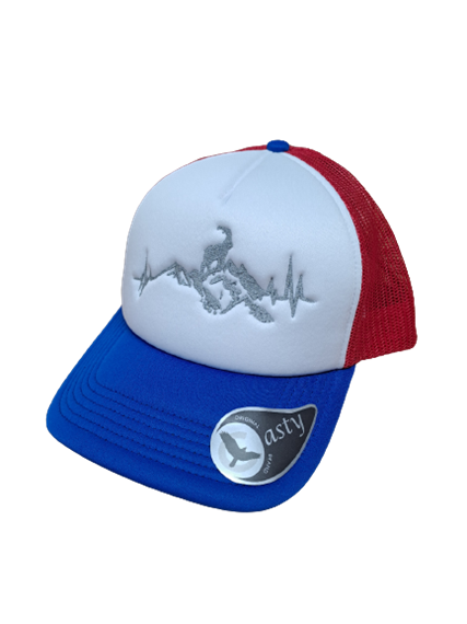 Mesh Cap "Rapper", blau/weiss/rot - 33.2070_Berge