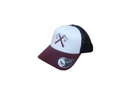 Mesh Cap "Rapper", burgund/weiss/schwarz