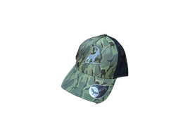 Mesh Cap Rapper Cotton, camouflage, mit Steinbockmotiv silber