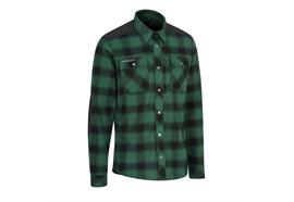 Pfanner Flanell Hemd, grün/schwarz - Grösse XS