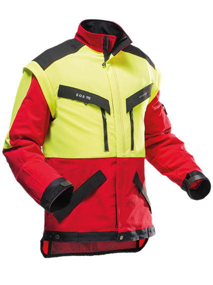 Pfanner KlimaAir FORSTJACKE, gelb/rot - Grösse 3XL Übergrösse