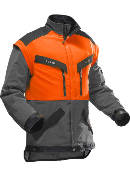 Pfanner KlimaAir FORSTJACKE, orange/grau - Grösse 3XL Übergrösse