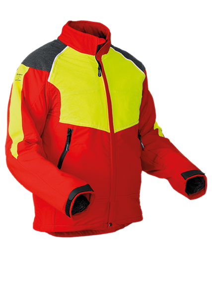 Pfanner StretchAir Schnittschutzjacke EN381-11 rot/gelb - Grösse XS