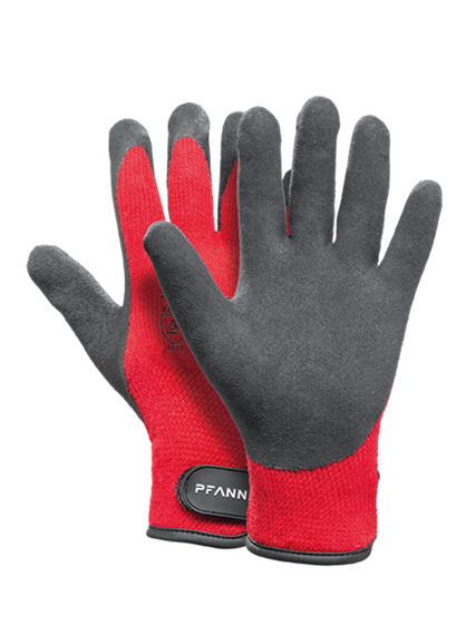 Pfanner STRETCHFLEX ICE GRIP Handschuhe schwarz/rot - Grösse 9/L