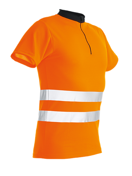Pfanner ZIPP-NECK Shirt kurzarm EN 20471 orange - Grösse L