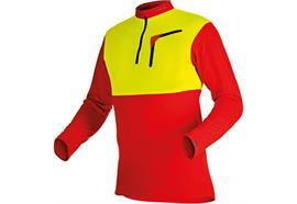 Pfanner ZIPP-NECK Shirt langarm gelb/rot - Grösse 4XL Übergrösse
