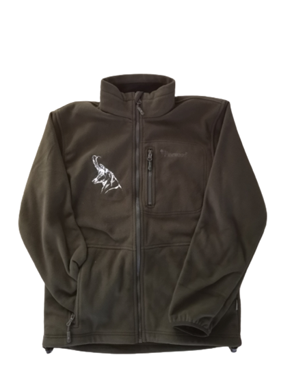 Pinewood KIDS Fleecejacke Finnveden, Green mit Gamsmotiv - Kinder 12 Jahre Gr. 152