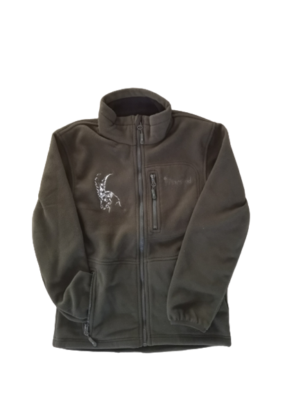 Pinewood KIDS Fleecejacke Finnveden, Green mit Steinbockmotiv - Kinder 12 Jahre Gr. 152