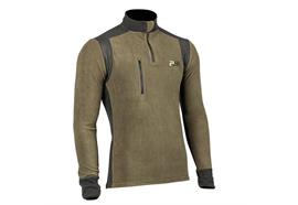 PSS Fleeceshirt langarm X-treme Polar, grün/grau - Grösse S