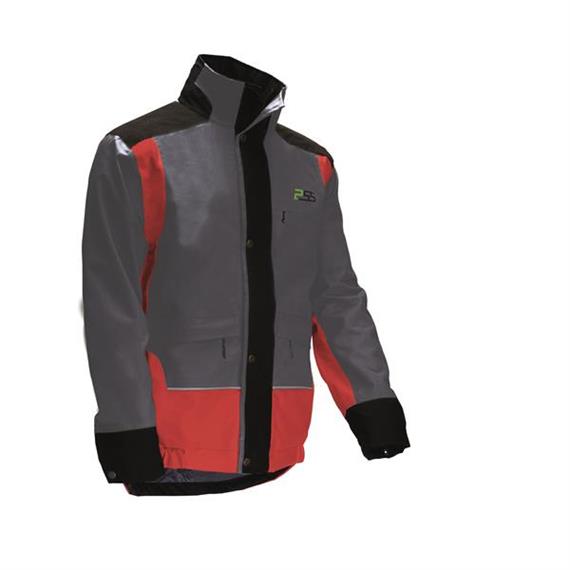 PSS Regenjacke X-treme Rain, rot/grau - Grösse 3XL