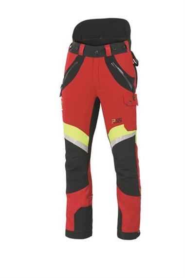 PSS Schnittschutzhose, X-treme Air, rot/gelb - Grösse 54