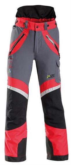 PSS Schnittschutzhose X-treme light, rot/grau - Grösse 46