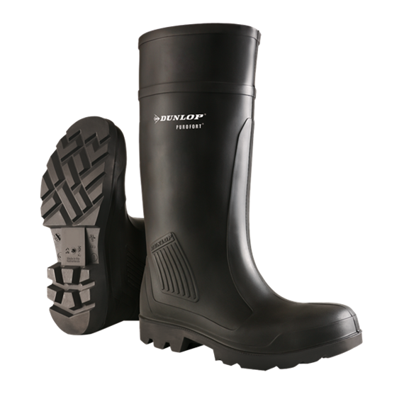 Purofort Prof Bau-Sicherheitsgummistiefel DUNLOP, S5, schwarz - Grösse 37