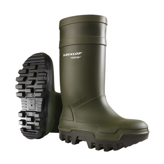 Purofort Ther Kälteschutz-Gummistiefel DUNLOP, S5, olivegrün - Grösse 37/38