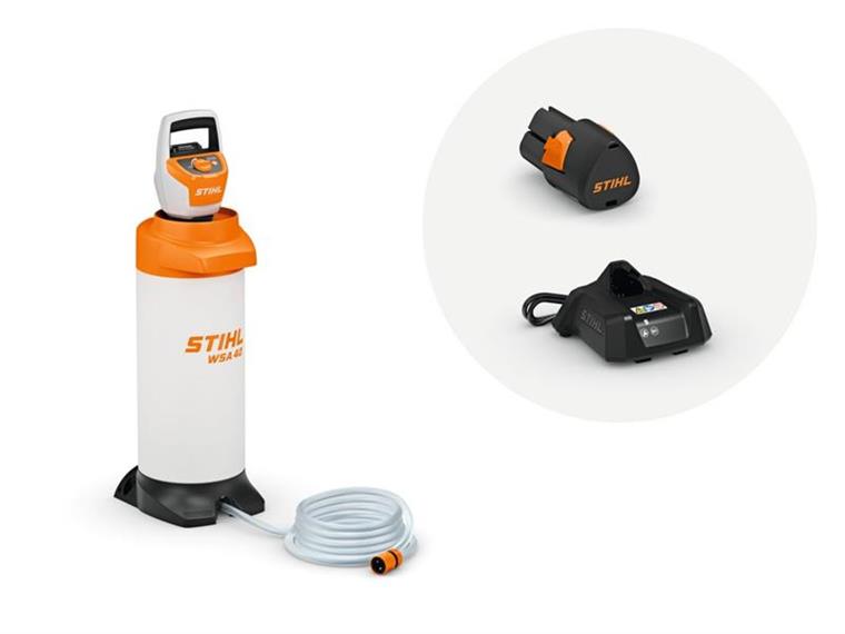 STIHL Akku Wasserbehälter WSA 40, mit Akku und Ladegerät