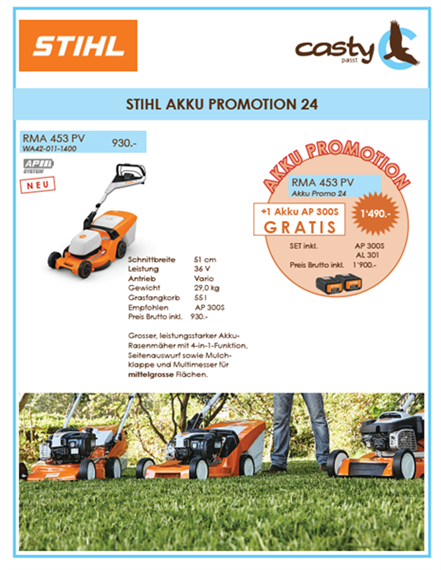 STIHL RMA 453 PV, Schnittbreite 51 cm