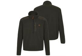 ZOTTA CILE Man Half Zip Fleecjacke, Waldgrün - Grösse 3XL