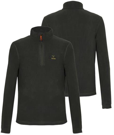 ZOTTA TEMPUS Men Half Zip Fleecejacke, Waldgrün - Grösse XXL